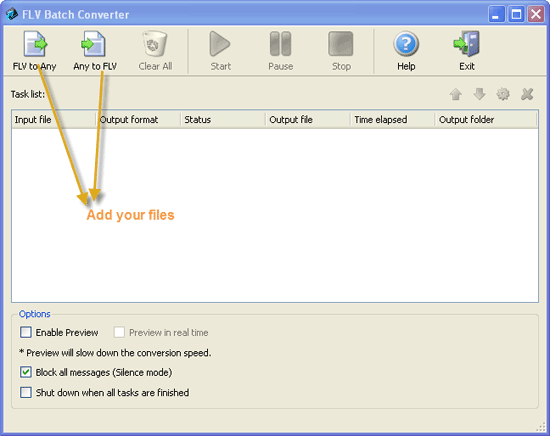 WinAVI flv変換で複数でflvを同時に変換する- スクリーンショット