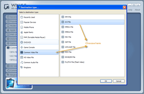 WinAVI究極動画変換でmkvファイルの追加をaviに変換する -スクリーンショット